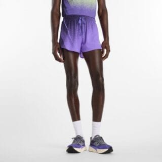 New Balance RC Ultra Light Printed Shorts 3 Inch Gr. L Lila Herren