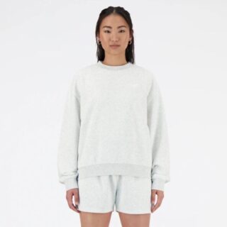 New Balance Sport Essentials French Terry Crew Gr. L Grau Damen