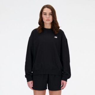 New Balance Sport Essentials French Terry Crew Gr. L Schwarz Damen