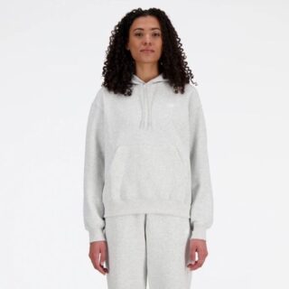 New Balance Sport Essentials French Terry Hoodie Gr. L Grau Damen