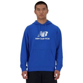 New Balance Sport Essentials Logo Hoodie L – Blau, Perfekt für Training und Entspannung, Bequemer Komfort und stilvoller Look