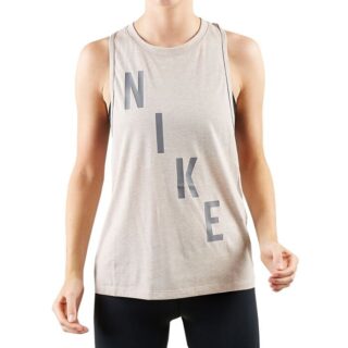 Nike Damen Lauf- und Trainings-Tanktop Moon Particle/Heather, Gr. L – Leichtes, atmungsaktives Top für optimale Performance