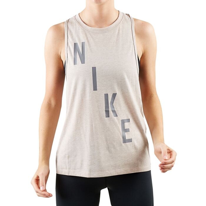Nike Damen Lauf- und Trainings-Tanktop Moon Particle/Heather, Gr. L – Leichtes, atmungsaktives Top für optimale Performance
