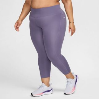 Nike Dri-Fit Fast Crop Tight Plus Size 1X Lila für Damen - Lange Lauf-Tights für optimalen Komfort und Performance