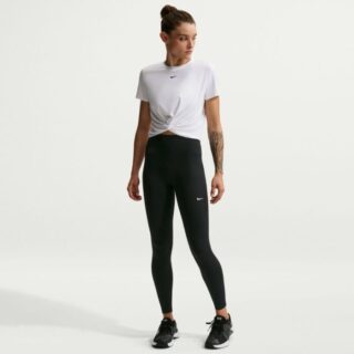 Nike Dri-FIT ONE Seamless Front HR Tight Gr. L Schwarz Damen