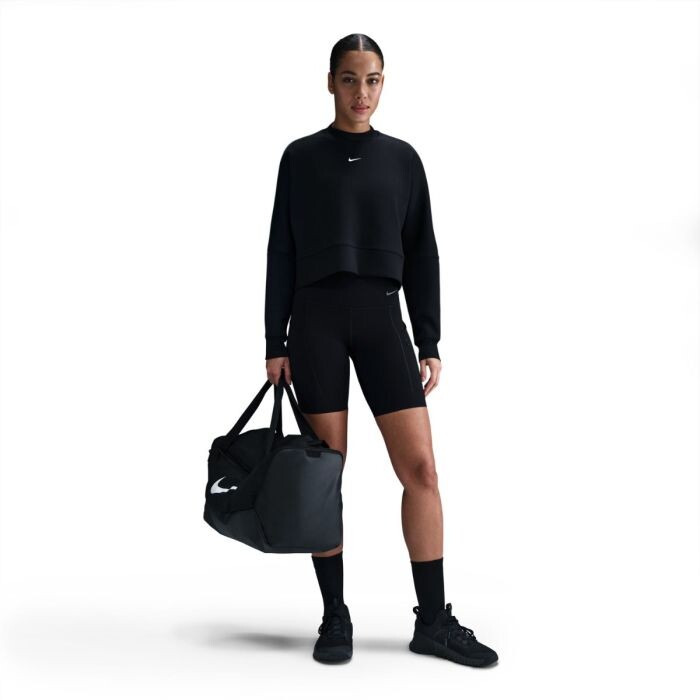 Nike DRI-FIT Oversized Crew Neck Cropped Top Gr. L Schwarz Damen