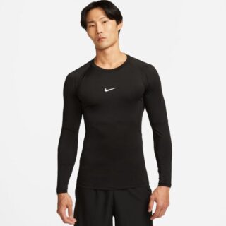 Nike Pro Dri-FIT Langarm-Kompressionstop für Männer – Schwarz, ideal für Training und Laufperformance