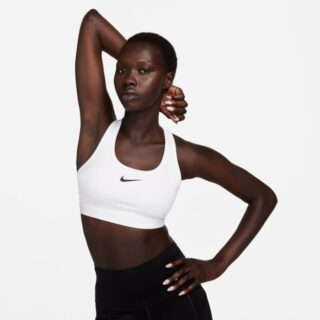Nike Swoosh Medium Support Bra - Damen Gr. L - Weiß