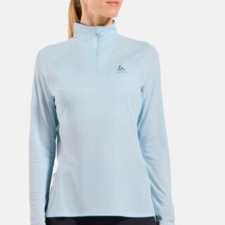 Odlo Essential 1/2 Zip Mid Layer Gr. L Blau Damen