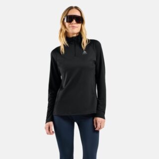 Odlo Essentials Ceramiwarm Mid Layer Half Zip Gr. L Schwarz Herren