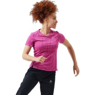 Odlo Zeroweight Damen T-Shirt Crew Neck Kurzarm - Größe XS, Farbe: Pink