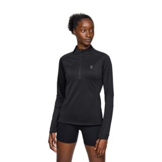 On Climate Shirt XS Damen - Hochkragen, 1/2 Reißverschluss, Schwarz - Ideal für Lauf- und Outdoor-Aktivitäten
