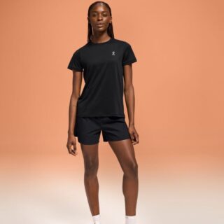 On Damen Lauf-T-Shirt XS – Bequemer Black Trainings- und Alltags-Teiler für Frauen