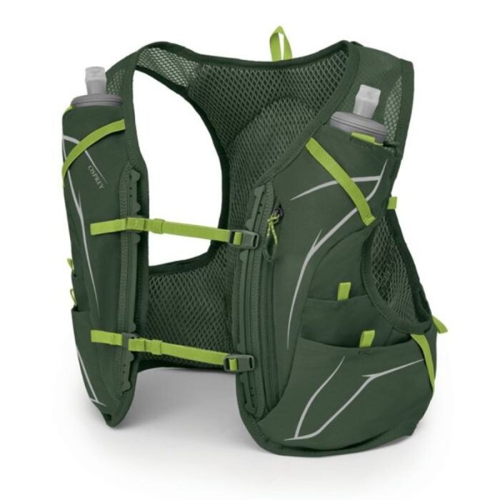 Osprey Duro 6L Trinkrucksack in Grün – Ideal für Trailrunning und lange Strecken mit enthaltenen Flaschen