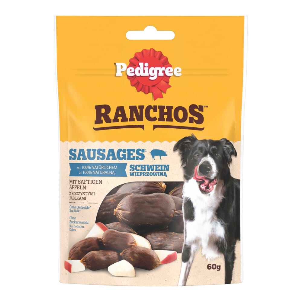 Pedigree Ranchos Würstchen - Sparpaket: Schwein & Apfel (7 x 60 g)