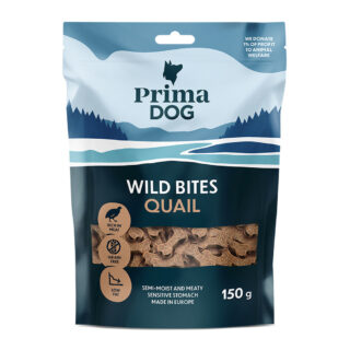 PrimaDog Wild Bites Soft Snack - Wachtel & Weißdorn (150 g)