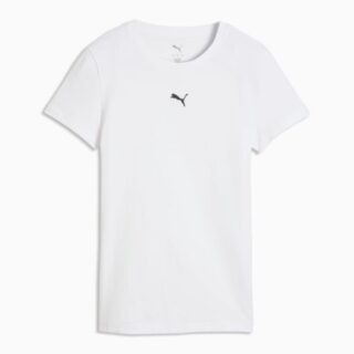 PUMA ESS Centered Cat Logo SS Tee Gr. L Weiß Damen