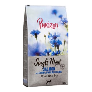Purizon Single Meat Adult Lachs mit Spinat und Kornblumenblüten - 12 kg