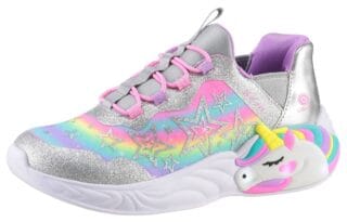 Skechers Slip-On Sneaker "UNICORN DREAMS LIGHTS" Glitzer,-Blinkschuh zum Schlupfen, Größenschablone zum Download