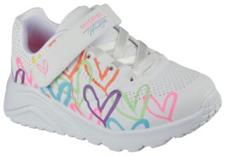 Skechers Sneaker "UNO LITE" Klettschuh mit bunten Herzen, Größenschablone zum Download