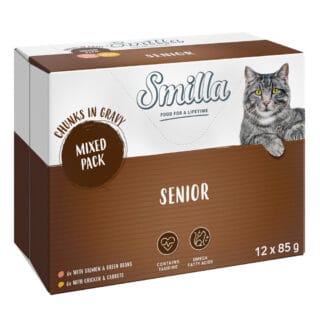 Smilla Frischebeutel Senior Häppchen in Sauce mit Gemüse - Mixpaket (24 x 85 g)