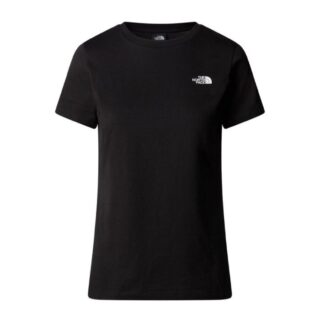 The North Face Damen Simple Dome Slim SS Tee – Stylisches schwarzes Laufshirt für Komfort und Performance beim Training.