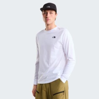The North Face Evolution Simple Dome Regular LS Tee Gr. L Weiß Herren