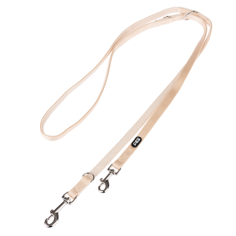 TIAKI Hundeleine Mesh, beige - 200 cm lang, 15 mm breit