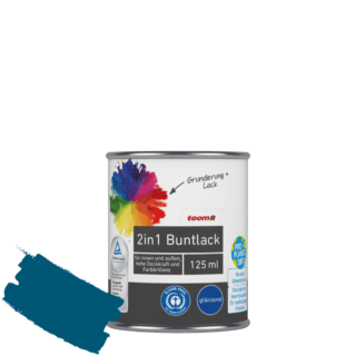toom 2in1 Buntlack 'Blaupause' enzianblau glänzend 125 ml