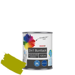 toom 2in1 Buntlack 'Frühlingswiese' limettengrün glänzend 125 ml