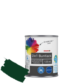 toom 2in1 Buntlack 'Morgentau' moosgrün glänzend 125 ml