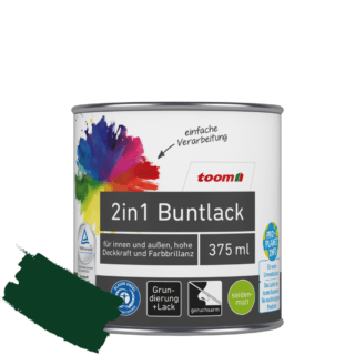 toom 2in1 Buntlack 'Morgentau' moosgrün seidenmatt 375 ml