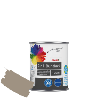 toom 2in1 Buntlack 'Treibholz' hellbraun glänzend 125 ml