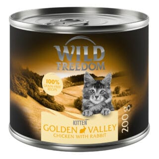 Wild Freedom Kitten 6 x 200 g - Golden Valley - Kaninchen & Huhn