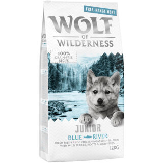 Wolf of Wilderness Junior "Blue River" - Freilandhuhn & Lachs - Sparpaket: 5 x 1 kg