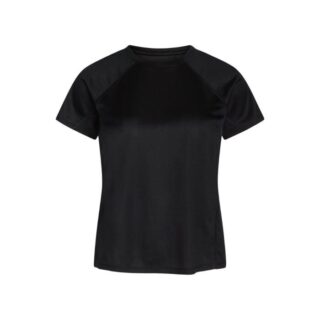 Zebdia Sports Damen SS T-Shirt – Schwarz, Perfekt für Training & Freizeit, Bequemer Schnitt, Atmungsaktiv
