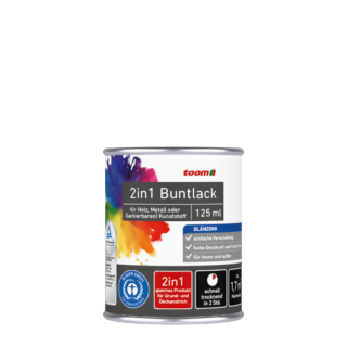 2in1 Buntlack 'Eisblume' weiß glänzend 125 ml