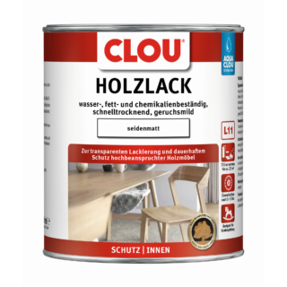 2in1 Holzlack 'Aqua Clou' seidenmatt 750 ml