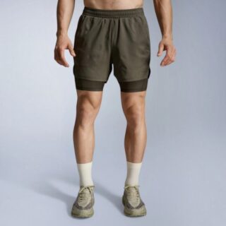 2XU Aero Mesh 2in1 5 Inch Shorts Gr. L Grün Herren
