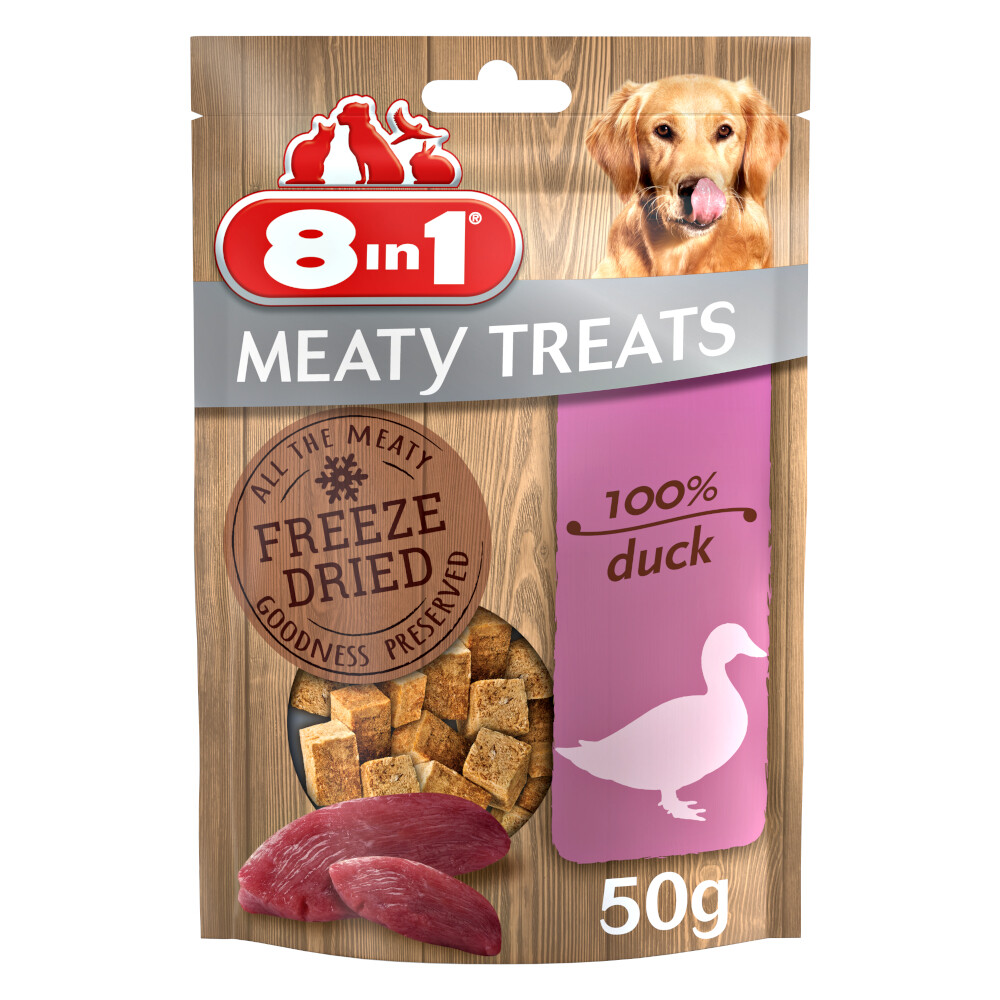 3 + 1 gratis! 4 x 50 g 8in1 Meaty Treats - Entenbrust