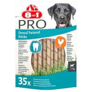 8in1 Pro Dental Twisted Sticks Huhn - 10 Stück