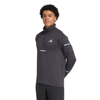 adidas adi365 Warm Halbzip Shirt für Herren - Schwarz, ideal für kühle Trainingseinheiten