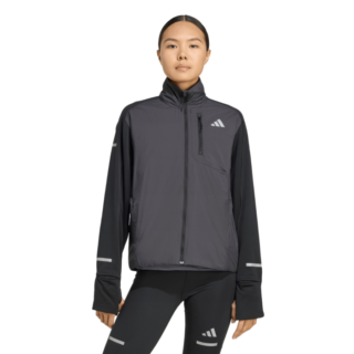 adidas adi365 Warm Jacke Größe L Damen - Schwarz, ideal für Lauf- und Outdoor-Aktivitäten bei kaltem Wetter