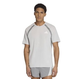 adidas Adizero Archive Running SS Tee Gr. L Grau Herren