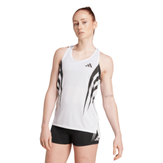 adidas Adizero Tank M Weiß - Leichtes Laufshirt mit optimaler Atmungsaktivität und Komfort für Training und Wettkampf