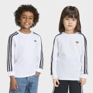 adidas Originals Langarmshirt "3-STREIFEN LONGSLEEVE" für Kinder, sportlicher Stil, ohne Verschluss, aus Baumwolle