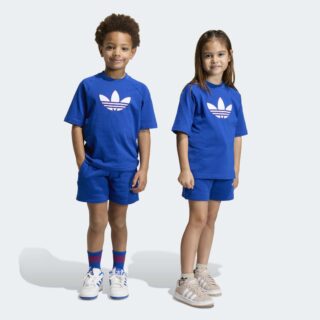 adidas Originals Trainingsanzug "LOCKERES KURZES -SET MIT TREFOIL" 2 tlg. für Kinder, mit 2 Teilen, aus Baumwolle, neutraler Schnitt