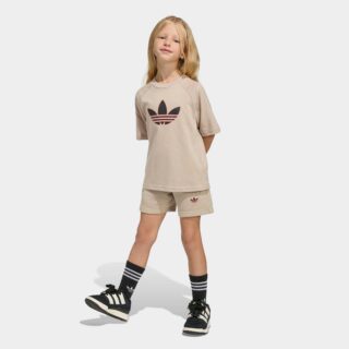 adidas Originals Trainingsanzug "LOCKERES KURZES -SET MIT TREFOIL" 2 tlg. für Kinder, mit 2 Teilen, aus Baumwolle, neutraler Schnitt