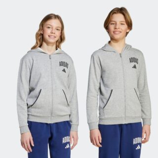 adidas Sportswear Kapuzensweatshirt "SEASONALS ESSENTIALS COLLEGIATE TYPOGRAPHY FULL-ZIP HOODIE KIDS"