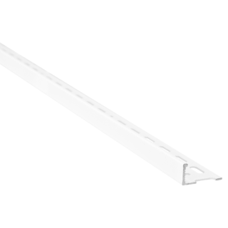 alfer Alu-Winkelprofil Aluminium weiß 2500 x 10 mm